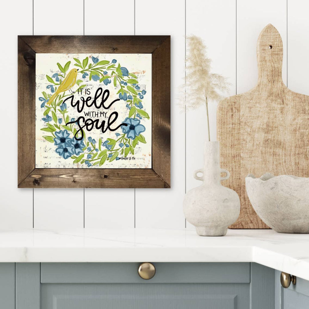 It Is Well Yellowbird - Framed Art