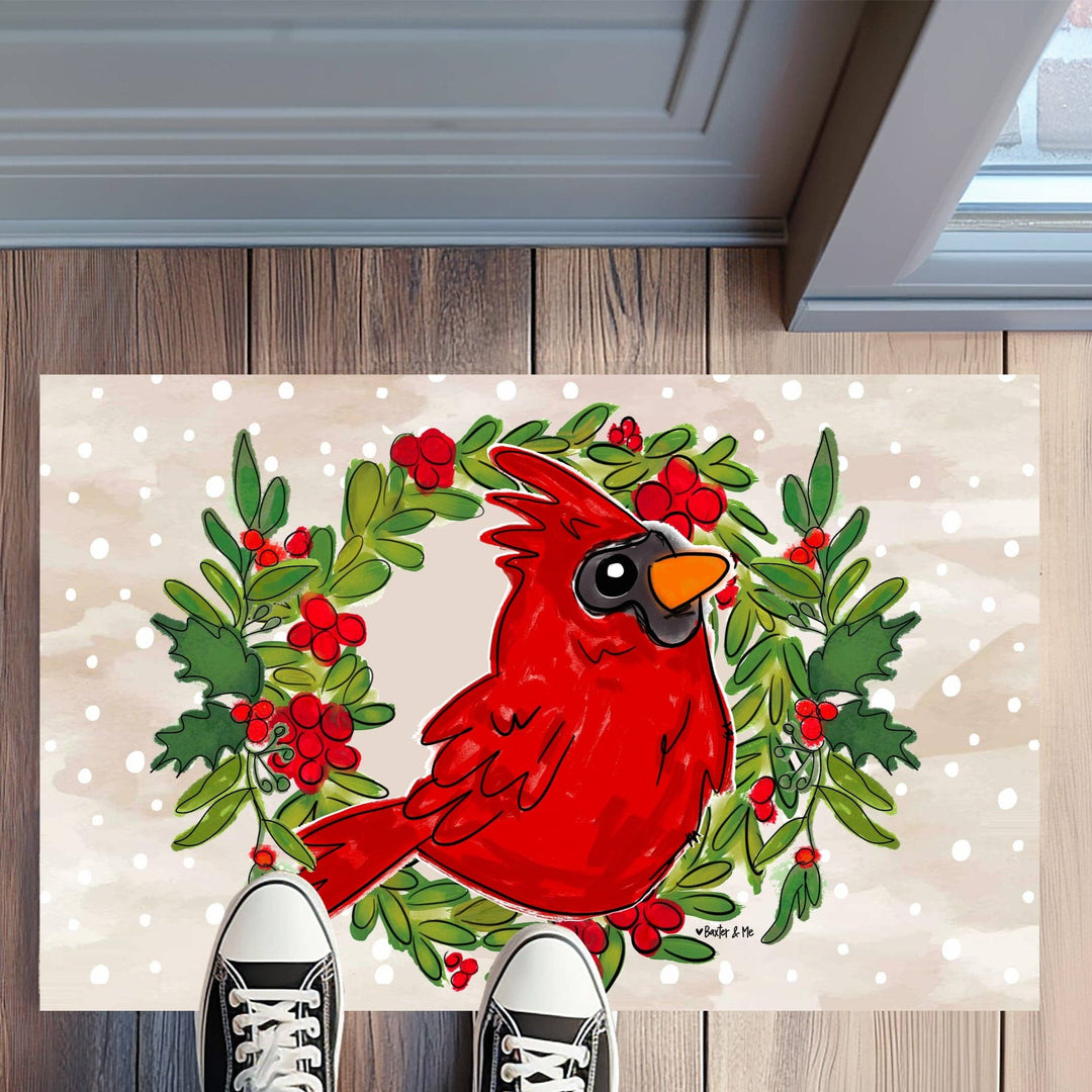Christmas Cardinal Rug Floormat