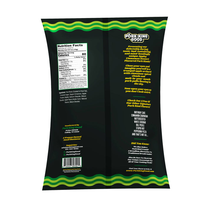 Pork King Good Appley Cinnamon Flavored Pork Rinds 3oz