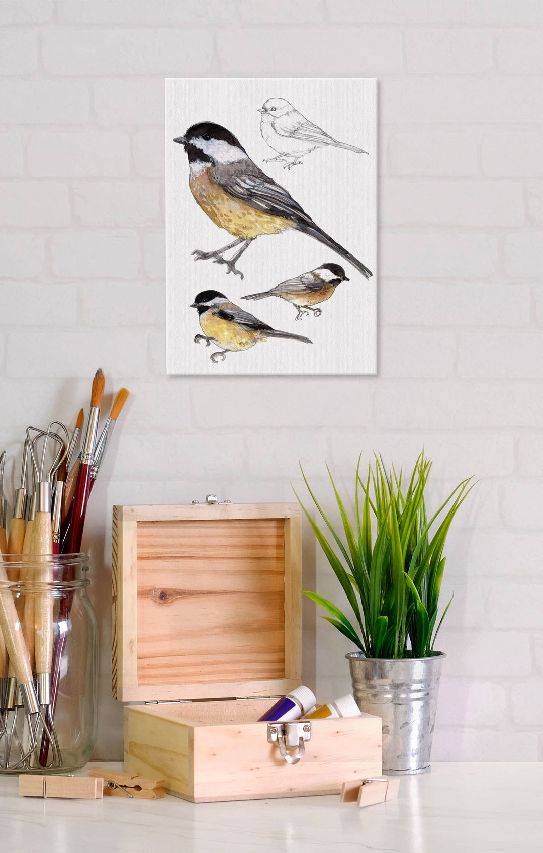Carolina Chickadee 5x7 Canvas