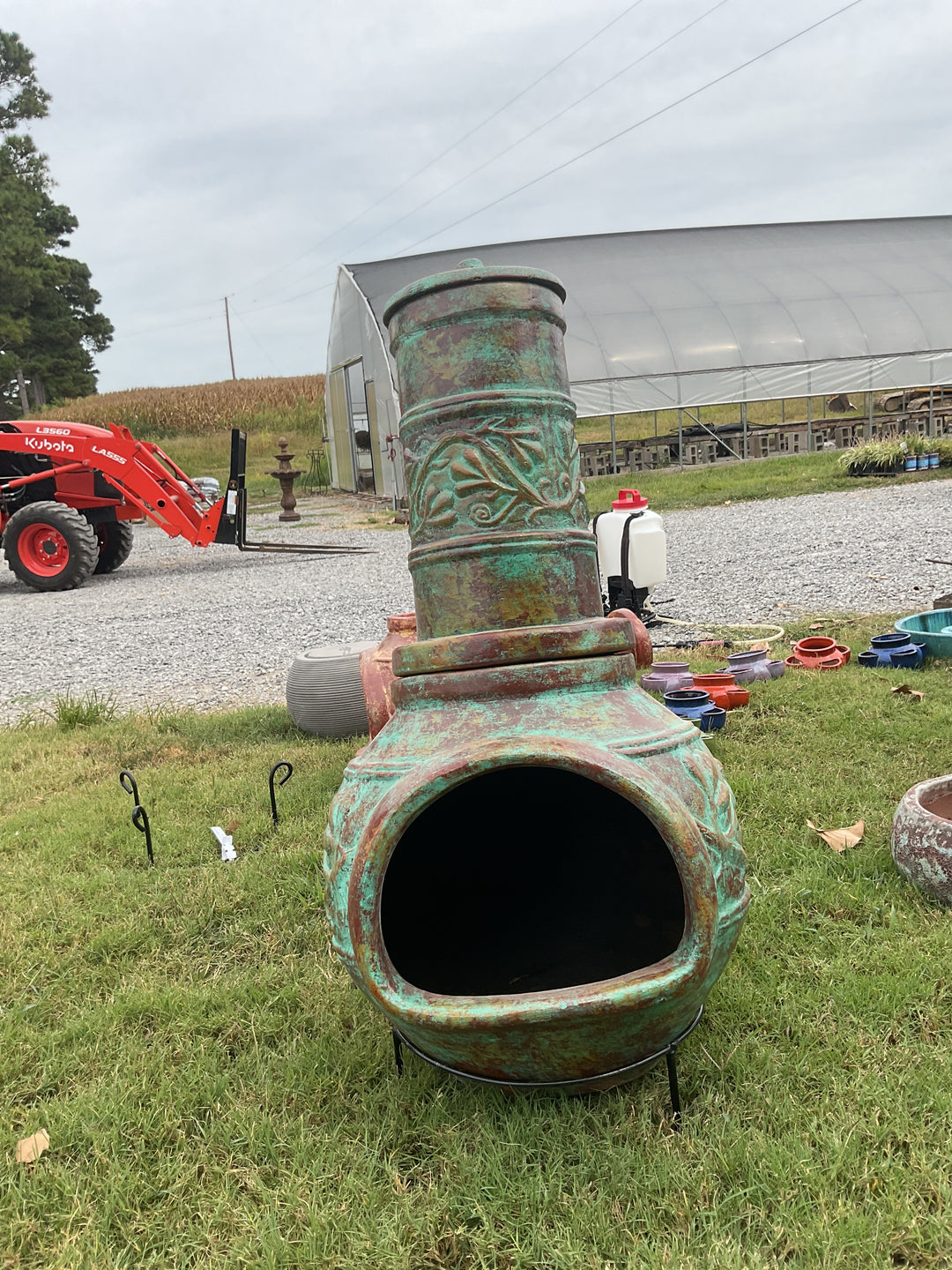 Traditional Chiminea Turquoise