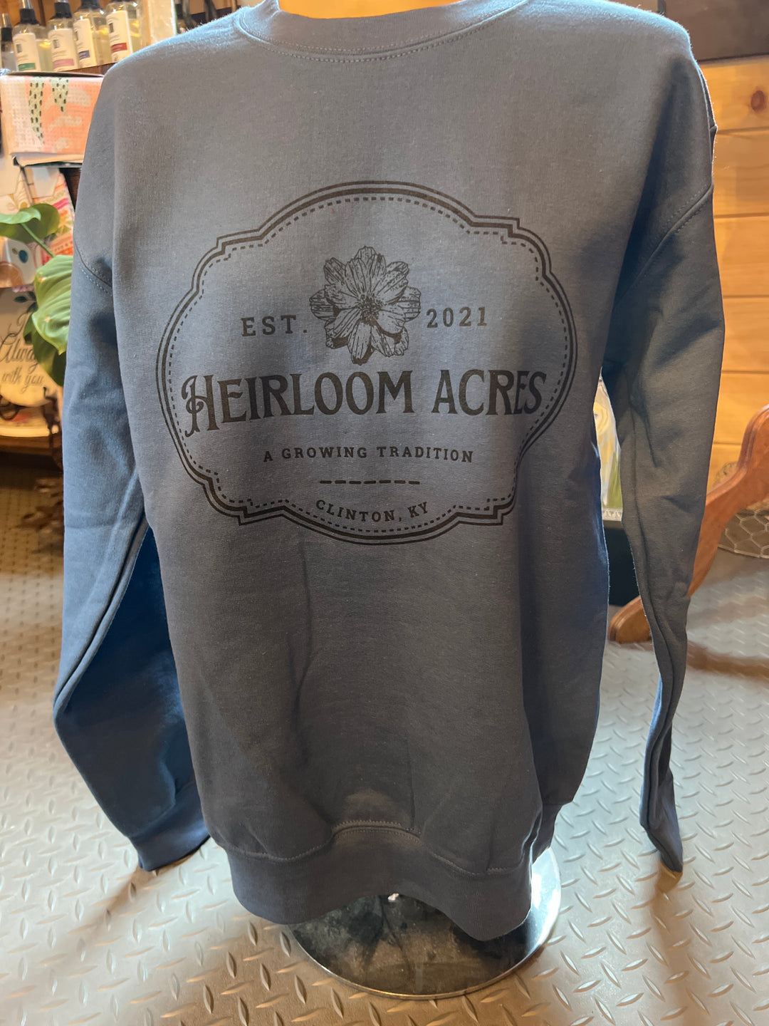 Heirloom Acres Crewneck Blue