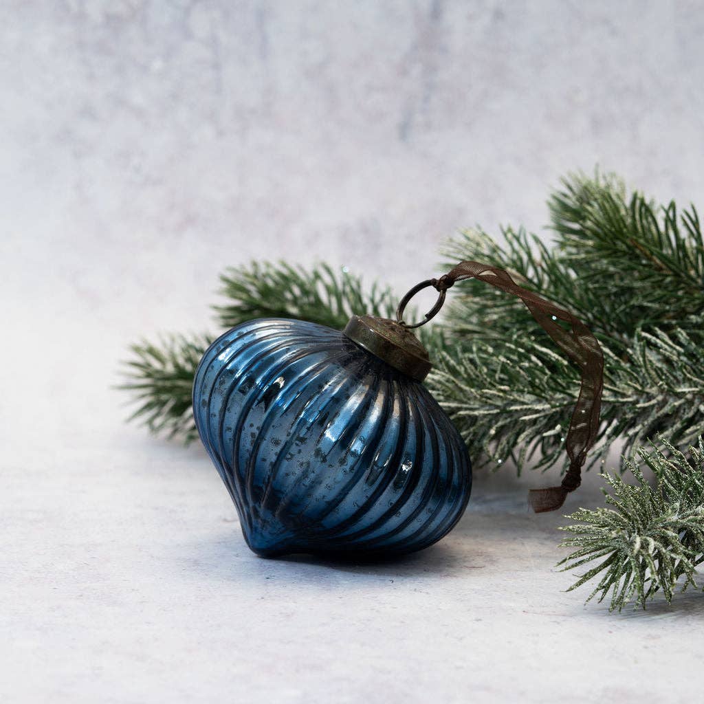 3" Old Navy Ribbed Lantern Christmas Decoration