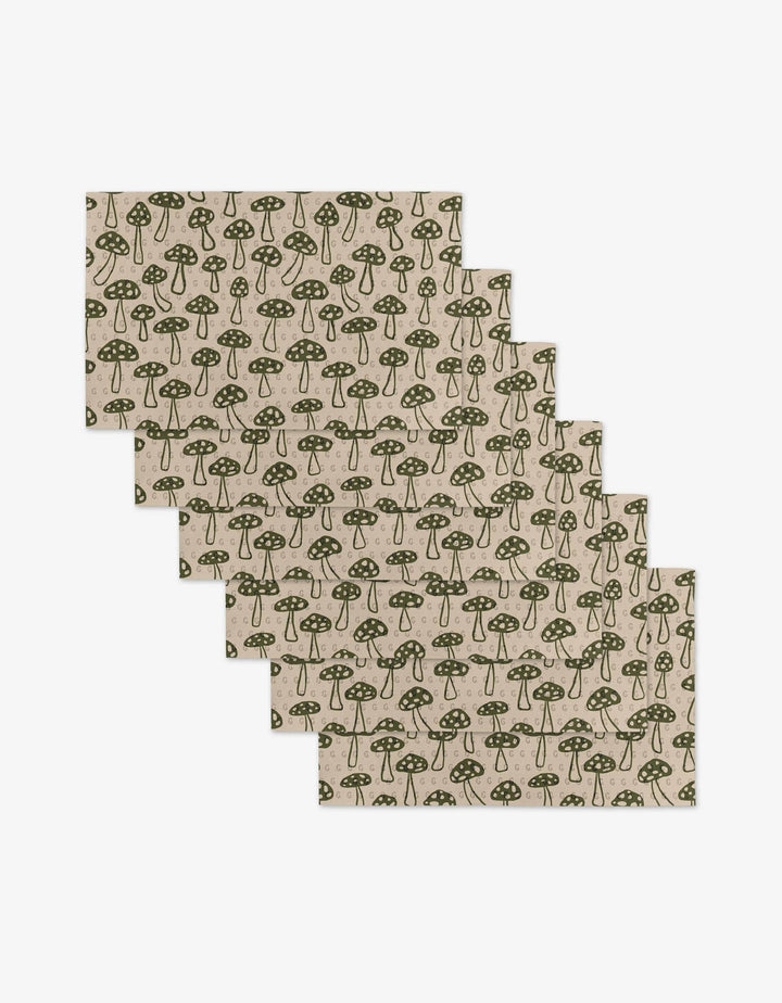 Geometry Woodland Mushroom Not Paper Towel Set