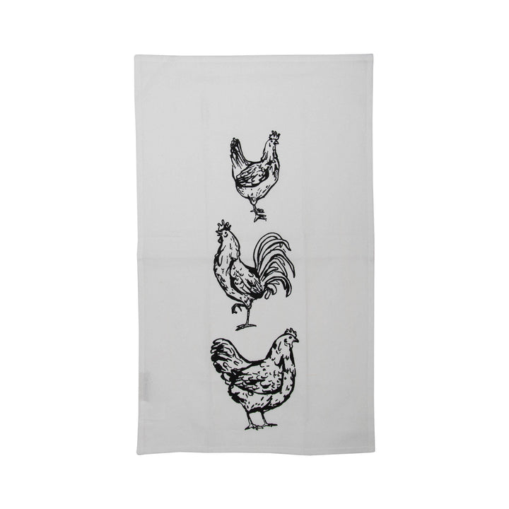 Logan Set of 3 Farm Design Kitchen Tea Towel with Tassels