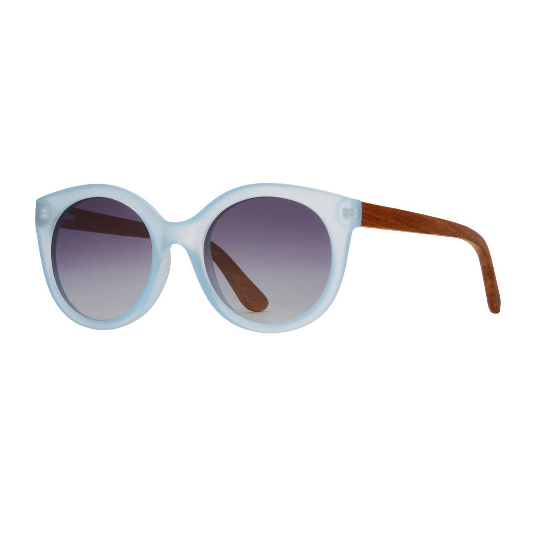 Ellyn - Matte Blue / Walnut Wood (2 Pieces)