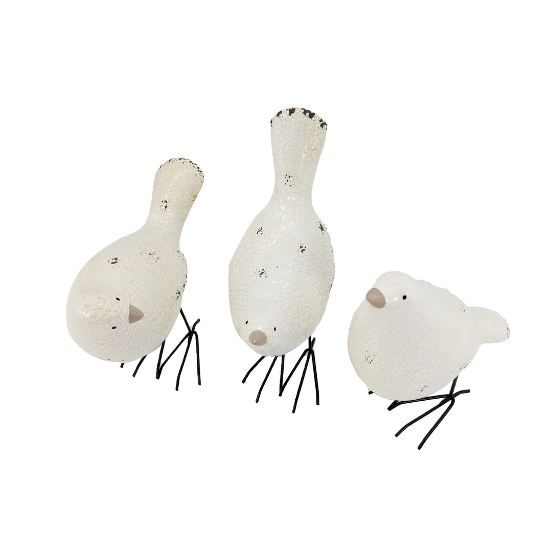 Spring & Easter Little Bird Outdoor Statue  9.5" Tall (S/3)