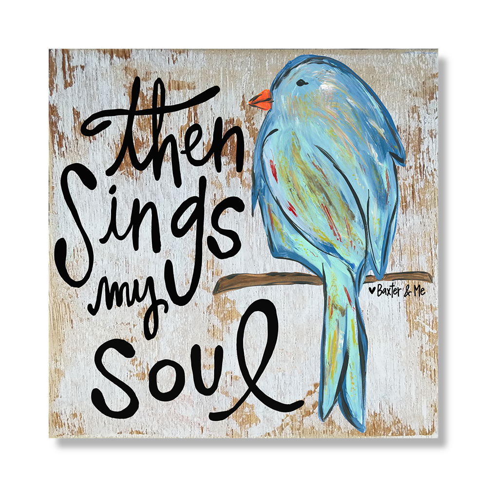 Then Sings My Soul Bluebird - Wrapped Canvas