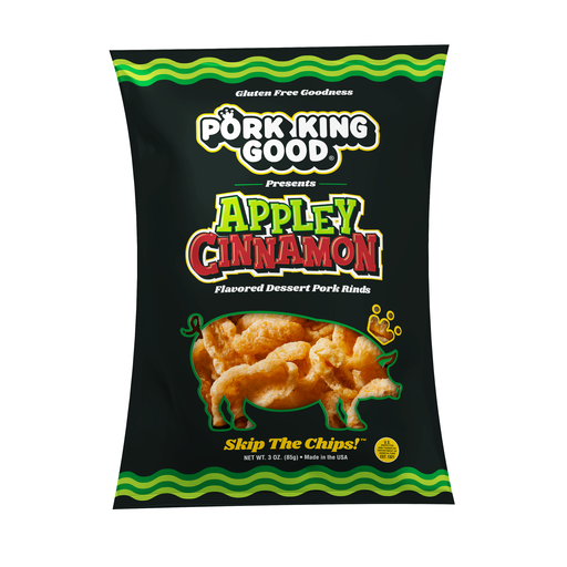 Pork King Good Appley Cinnamon Flavored Pork Rinds 3oz