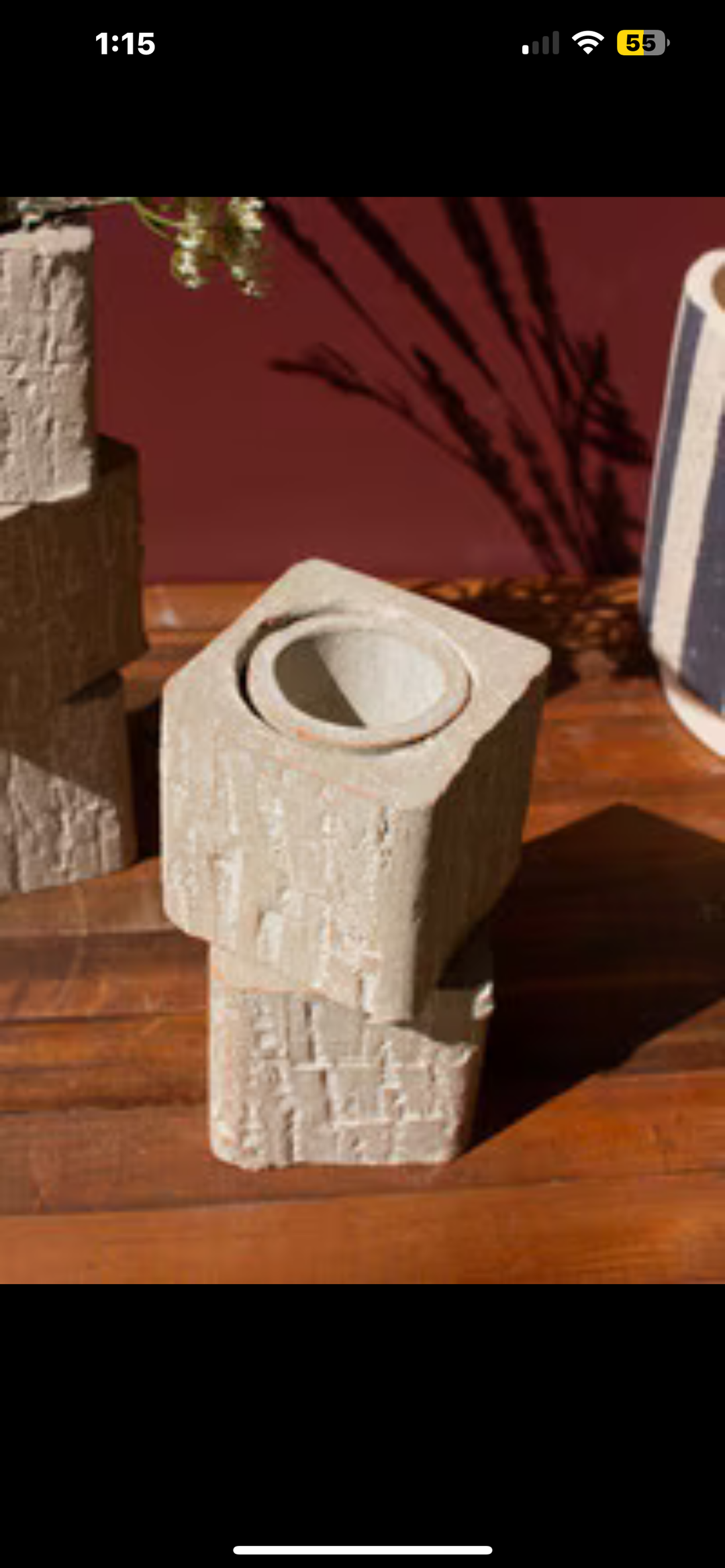 2 stack concrete vase
