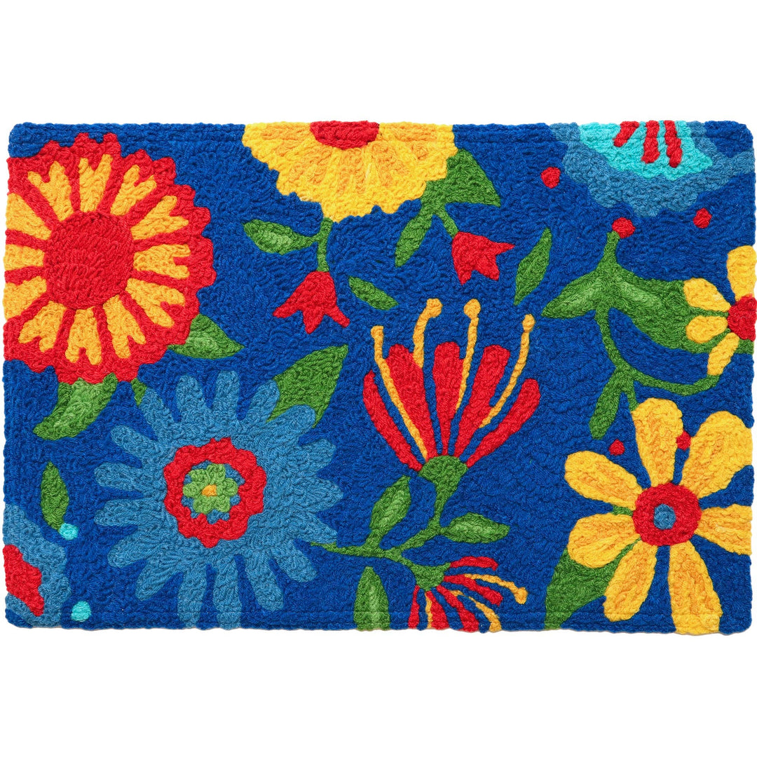 Fuschia and Marigolds Jellybean Rug 20" x 30" - Garden