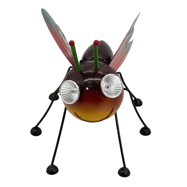 Metal Rainbow Butterfly Garden Solar LED Garden Statue 10.5"