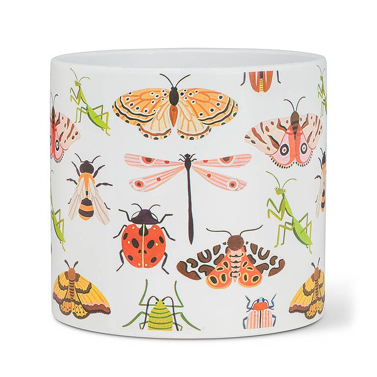 Lg Allover Bugs Planter-6.5"D-2190
