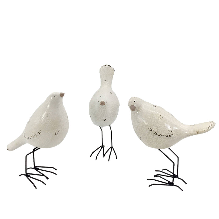 Spring & Easter Little Bird Outdoor Statue  9.5" Tall (S/3)