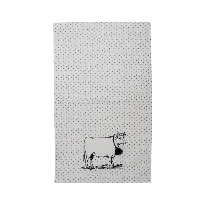 Logan Set of 3 Farm Design Kitchen Tea Towel with Tassels