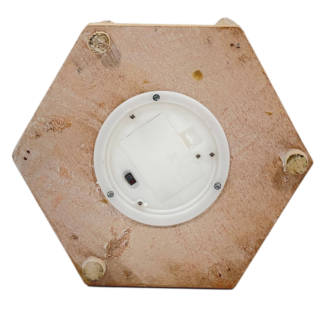 Rustic Wooden Accented LED Candle Lantern