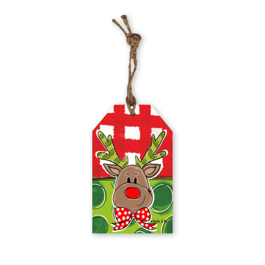 Red & Green Reindeer Ornament