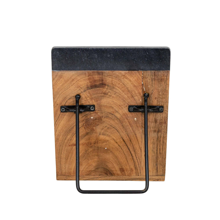 Louisa Cookbook Holder Acacia Wood, Marble & Metal