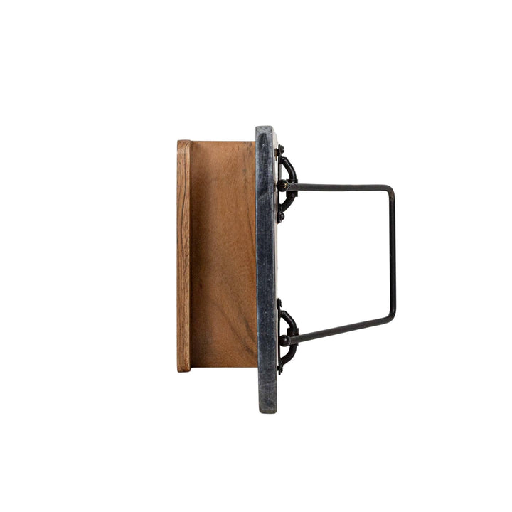 Louisa Cookbook Holder Acacia Wood, Marble & Metal