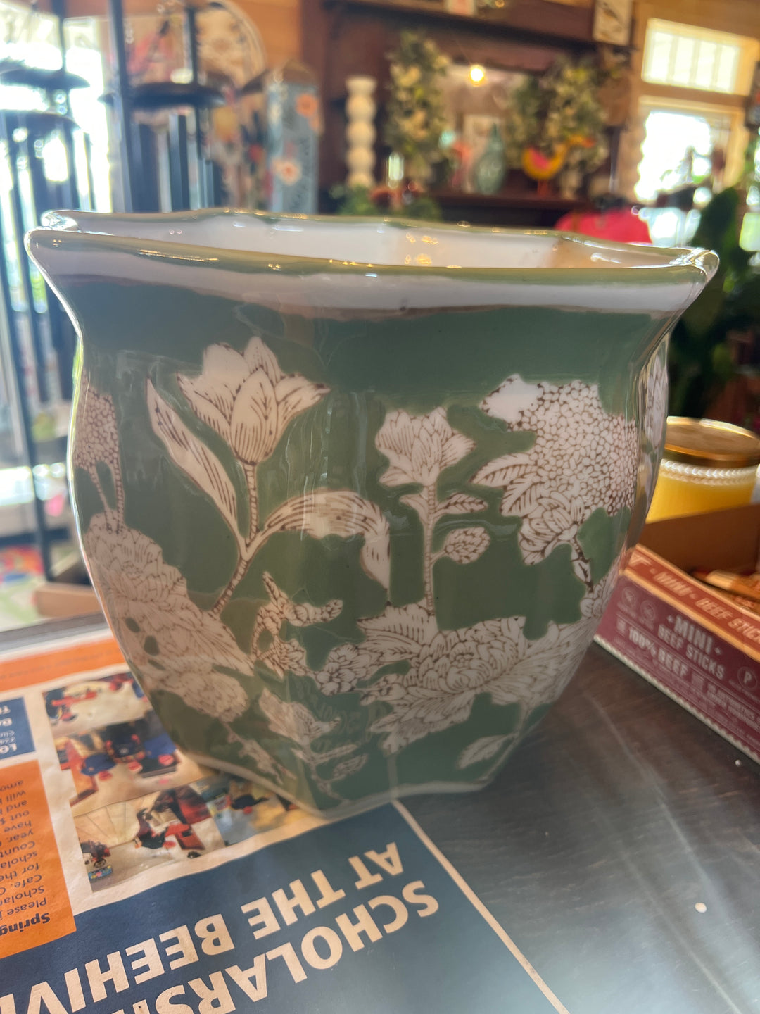 Medium Green Ceramic Pot