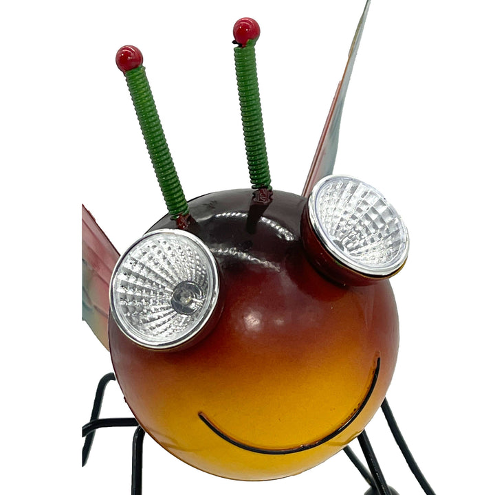 Metal Rainbow Butterfly Garden Solar LED Garden Statue 10.5"