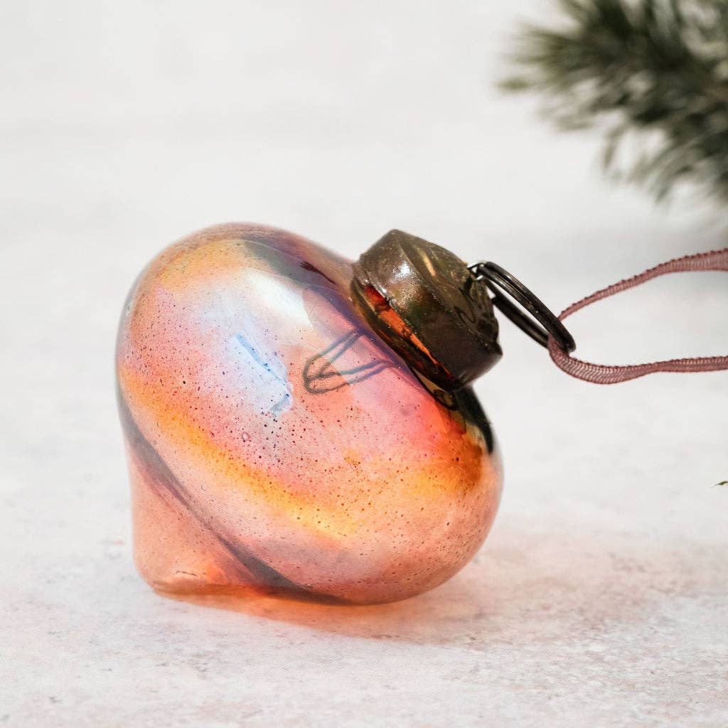 3" Russet Luster Glass Lantern Christmas Decoration