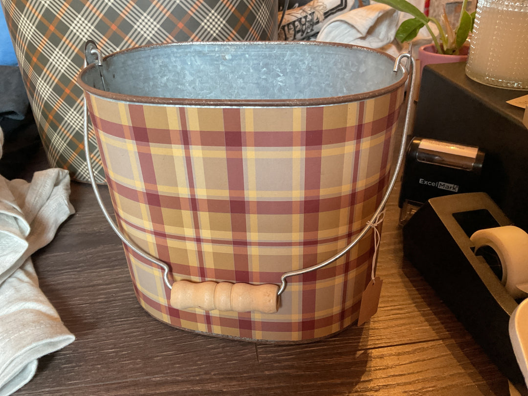 Plaid Basket Small