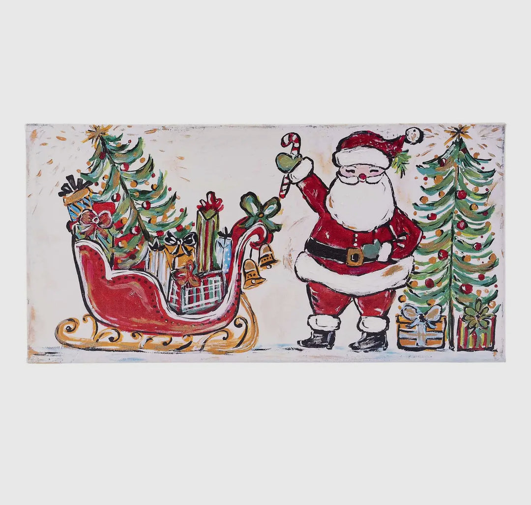 Holly Jolly Santa Canvas