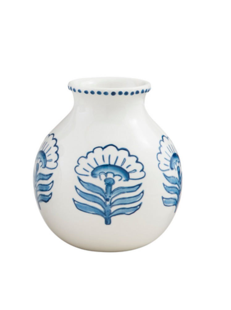 Small Blue Block Vase