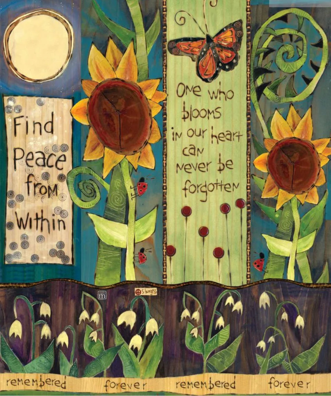 Art Pole- Find Peace 20”