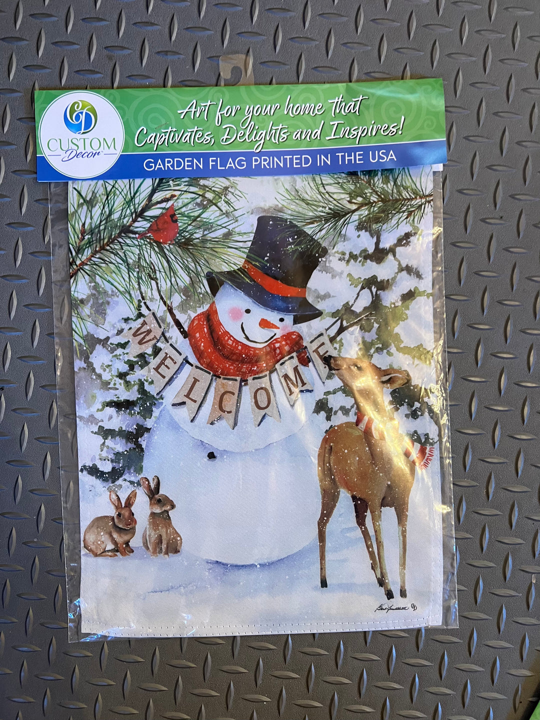Flag- Snowman & Deer