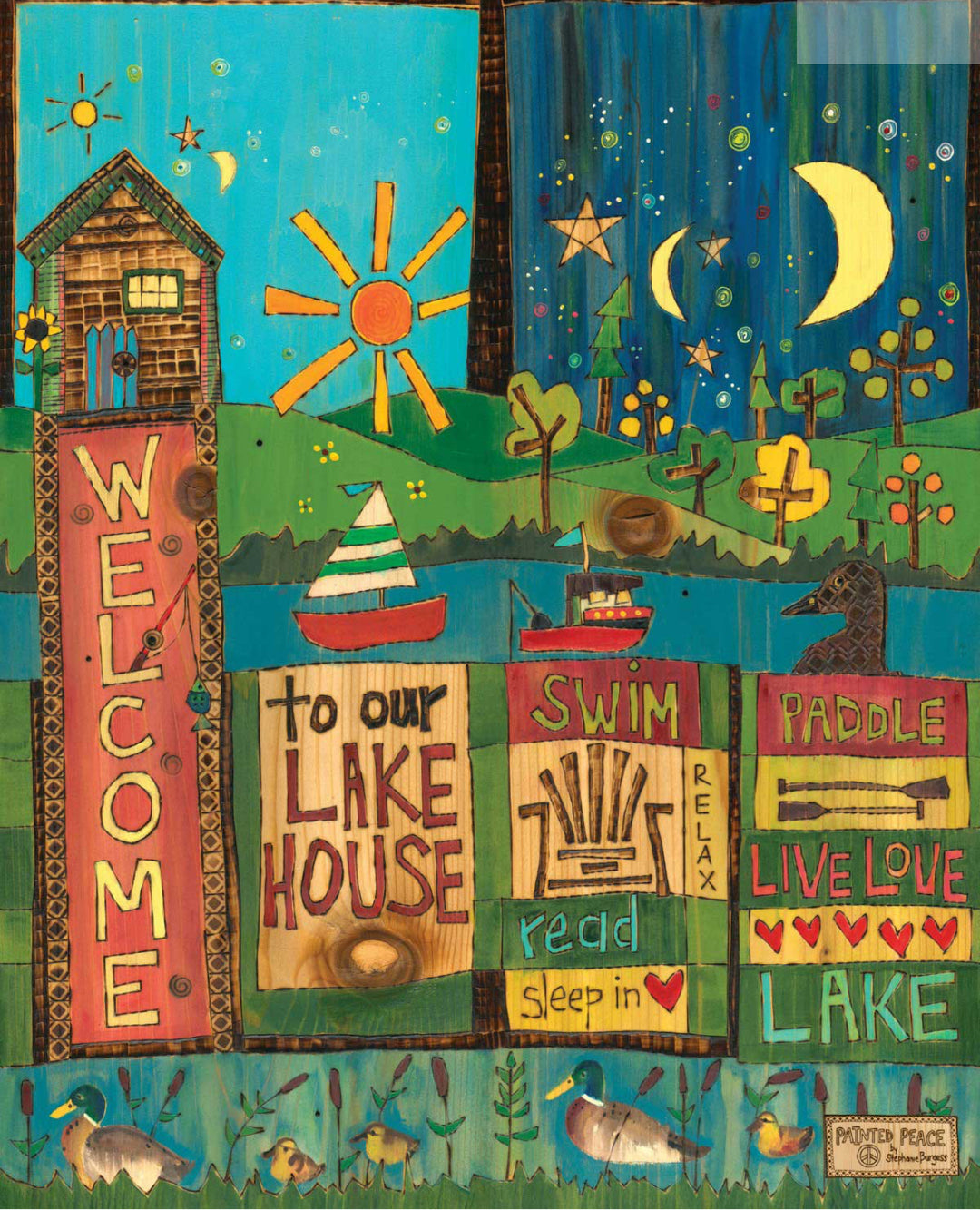 Art Pole- Live Love Lake 20”