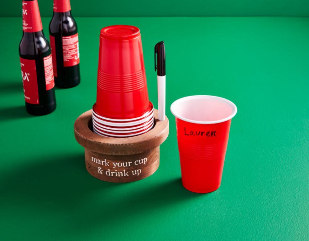 Disposable Cup & Marker Set