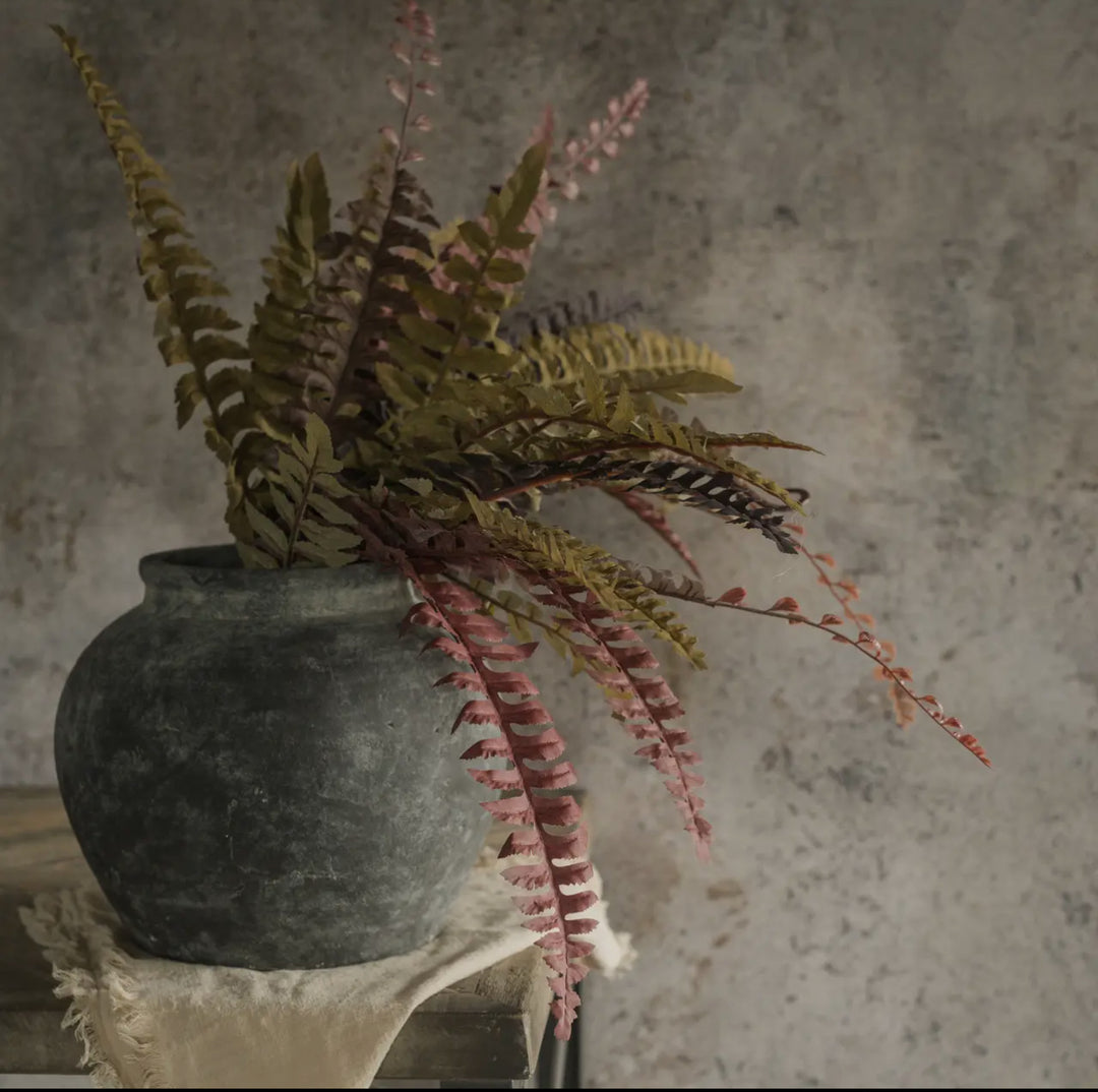 24” Green & Purple Fern Bush