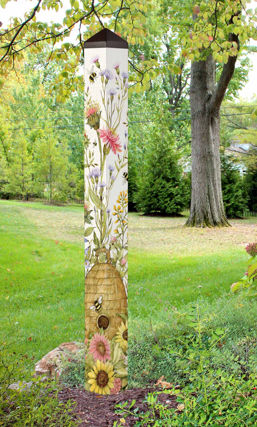Art Pole - Bees & Blossoms 60”
