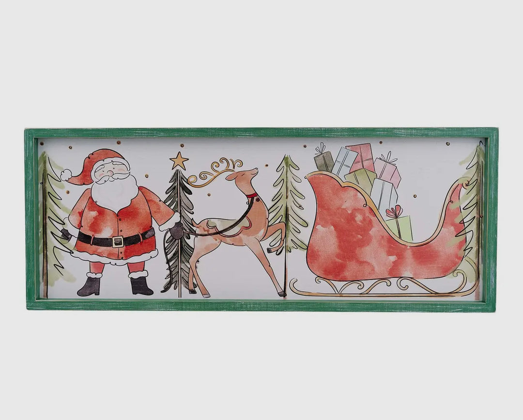 Santa Sleigh Framed Picture