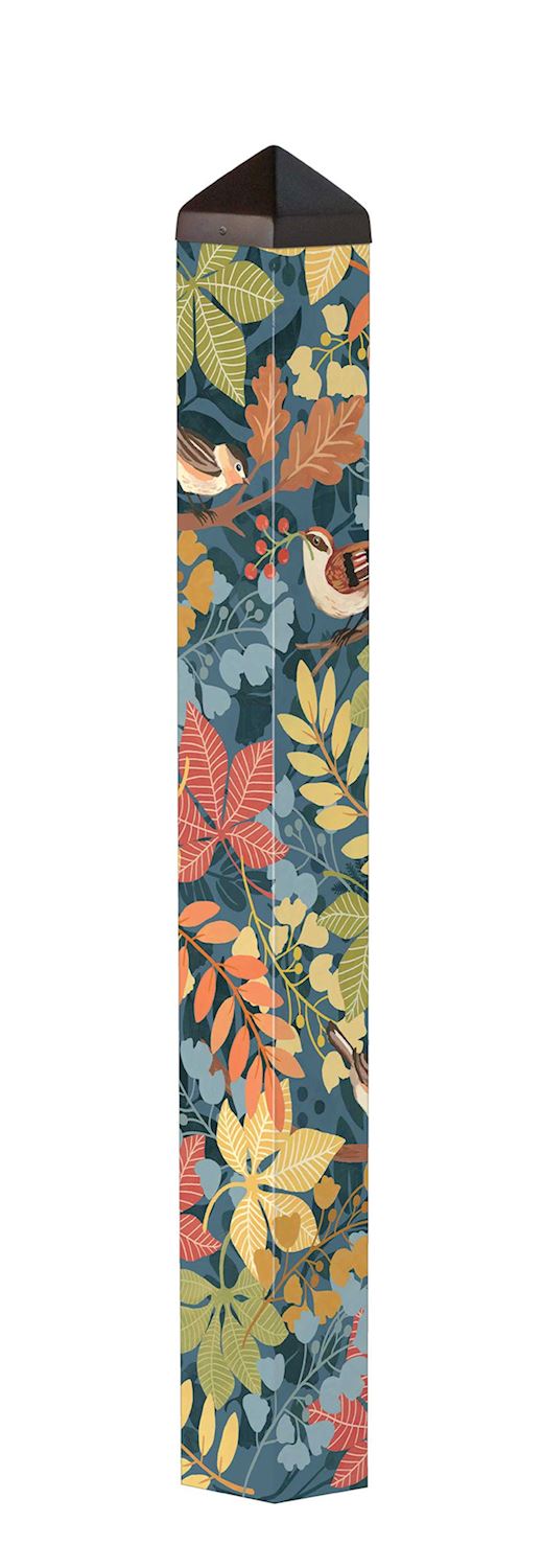 Fall Birds & Berries 40” Art Pole