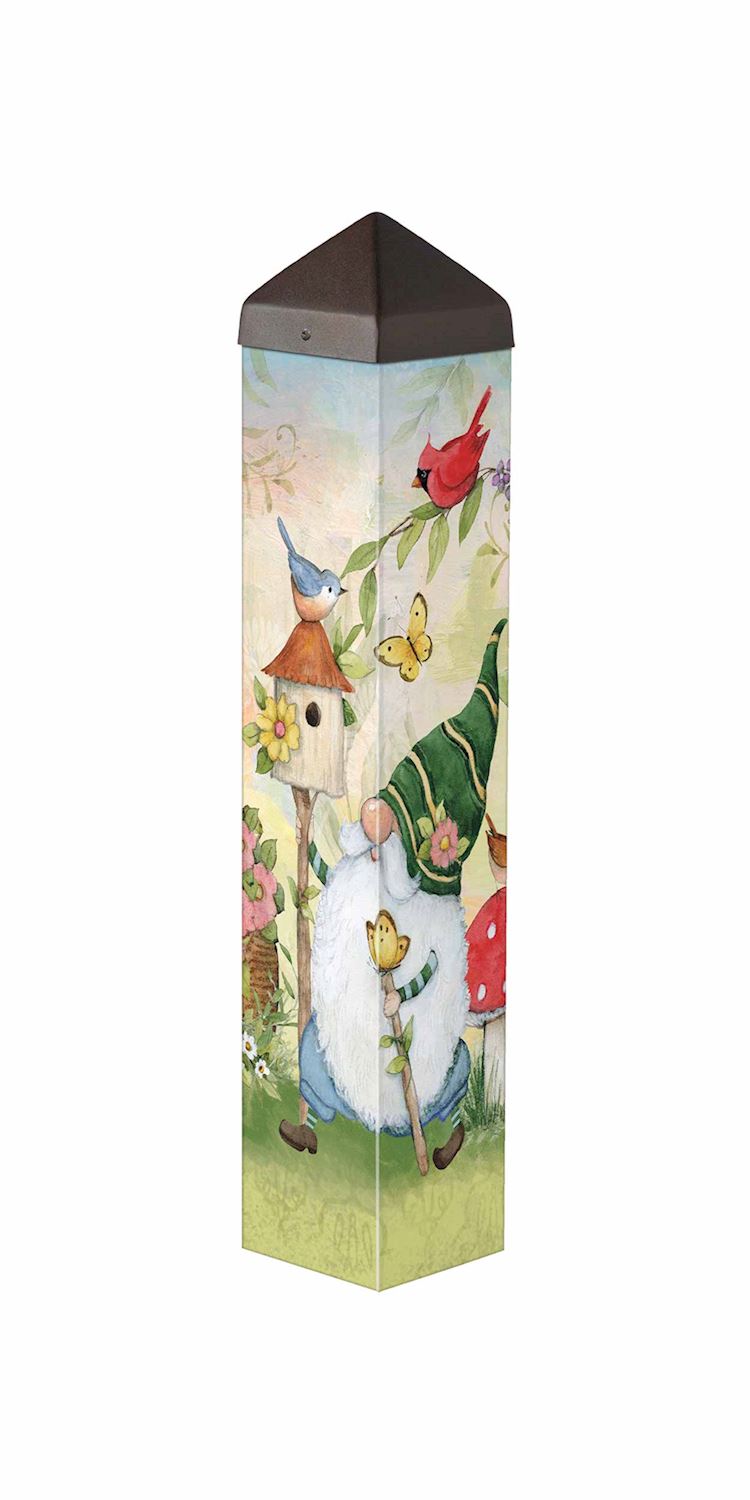 Birdhouse Gnome 20” Art Pole
