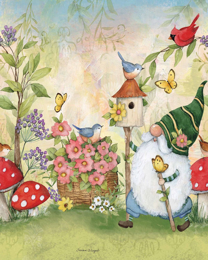 Birdhouse Gnome 20” Art Pole