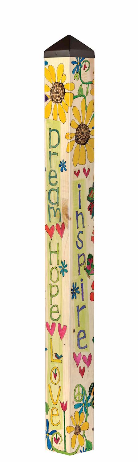 Dream, Hope, Love 60” Art Pole