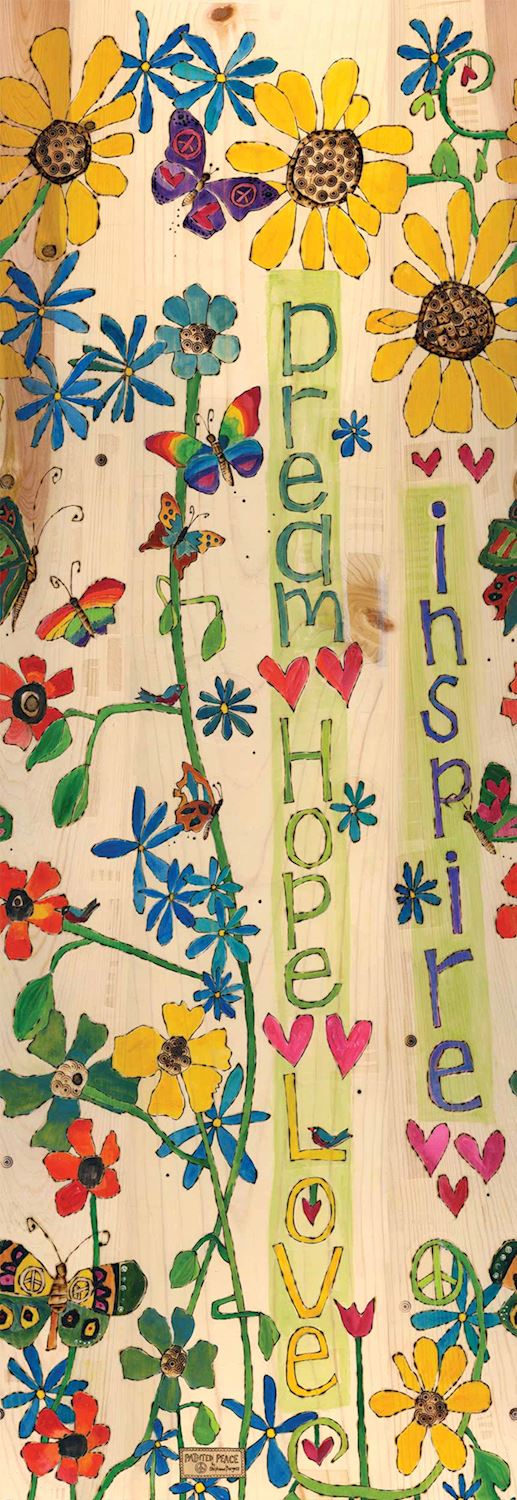Dream, Hope, Love 60” Art Pole
