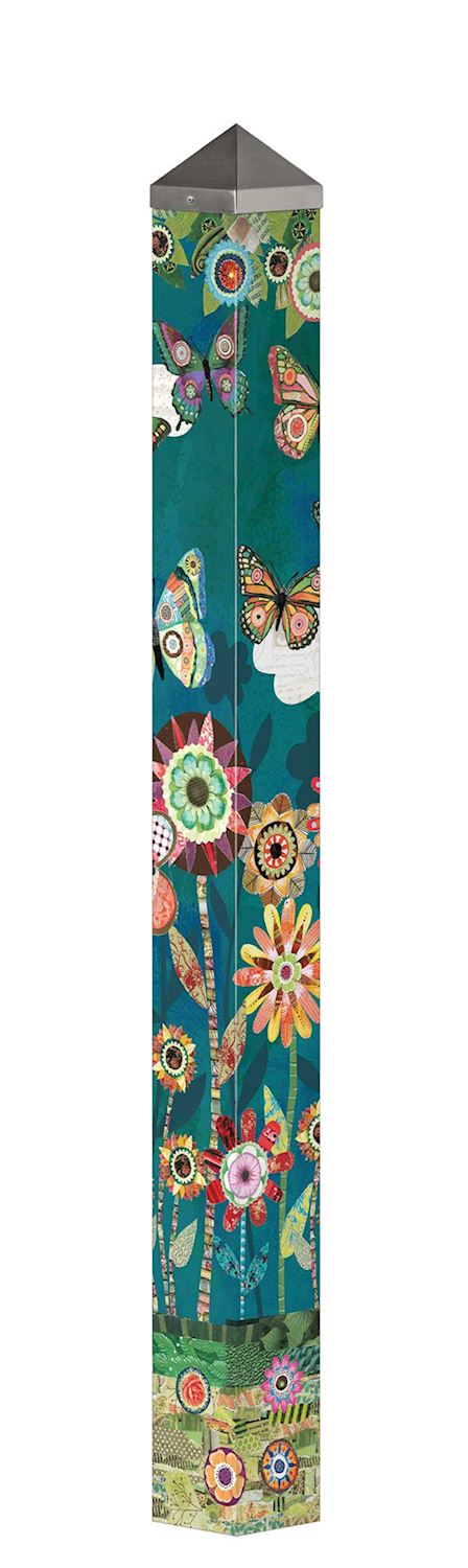 Patchwork Flutters 60” Art Pole