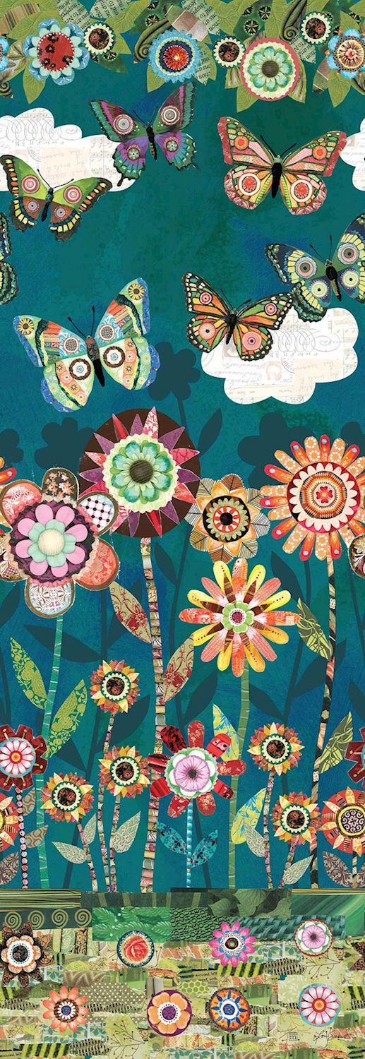 Patchwork Flutters 60” Art Pole