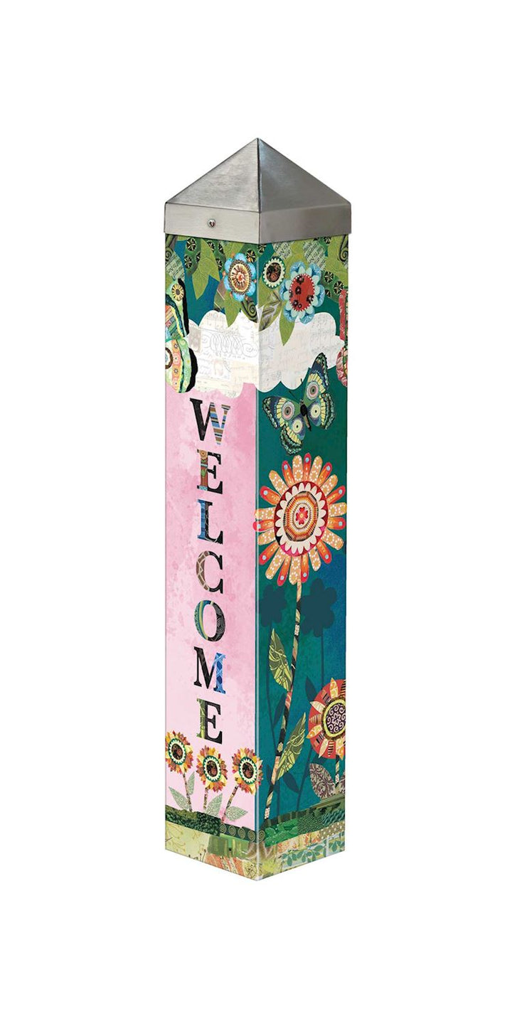 Patchwork Flutters Art Pole 20”