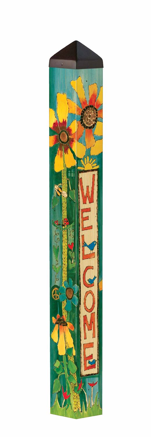 Garden Welcome 40” Art Pole