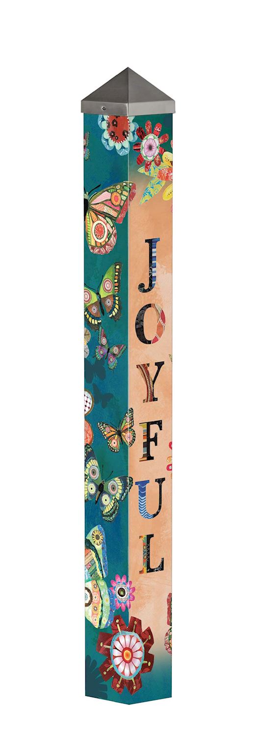 Patchwork Flutters 40” Art Pole