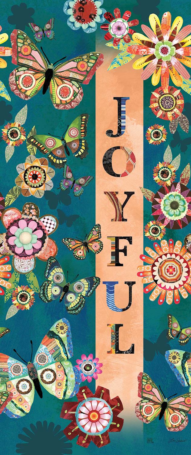 Patchwork Flutters 40” Art Pole