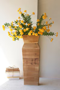 Recycled Wood Table Top/Wall Vase