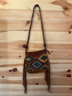 Myra Carnet Waves Hand-tooled Bag