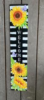 Yard Expression Insert Black and White with Sunflowers